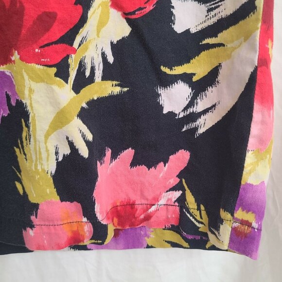 Forever 21 Dress Juniors Small Black Floral Print Mini Strapless Cotton Blend - Picture 5 of 12